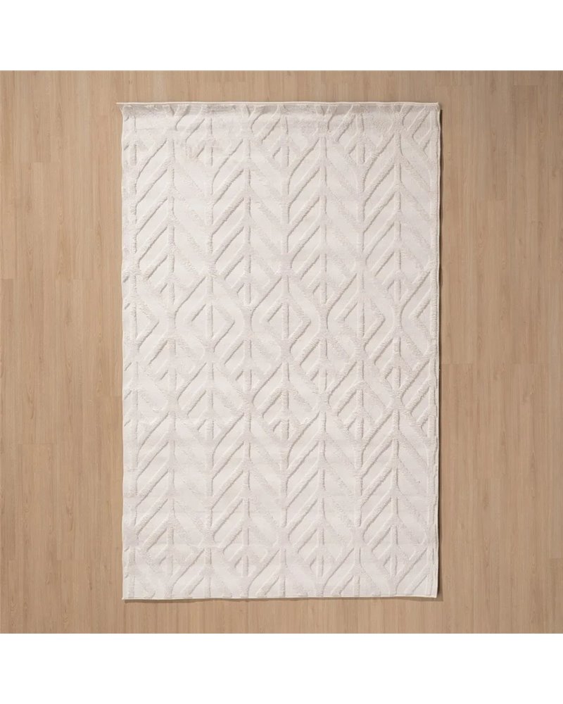 ALFOMBRA GEOMÉTRICO CRUDO POLIESTER 160 X 1,70 X 230 CM ALFOMBRA GEOMÉTRICO CRUDO POLIESTER 160 X 1,70 X 230 CM