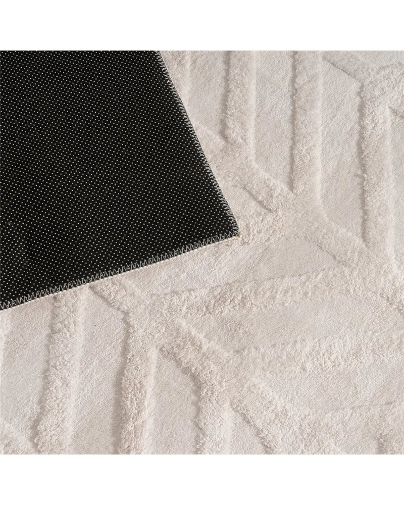 ALFOMBRA GEOMÉTRICO CRUDO POLIESTER 200 X 1,70 X 300 CM