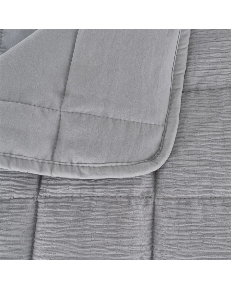 COLCHA GRIS POLIESTER DORMITORIO 270 X 280 CM