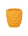 MACETERO AMARILLO RESINA DECORACIÓN 49 X 49 X 49 CM