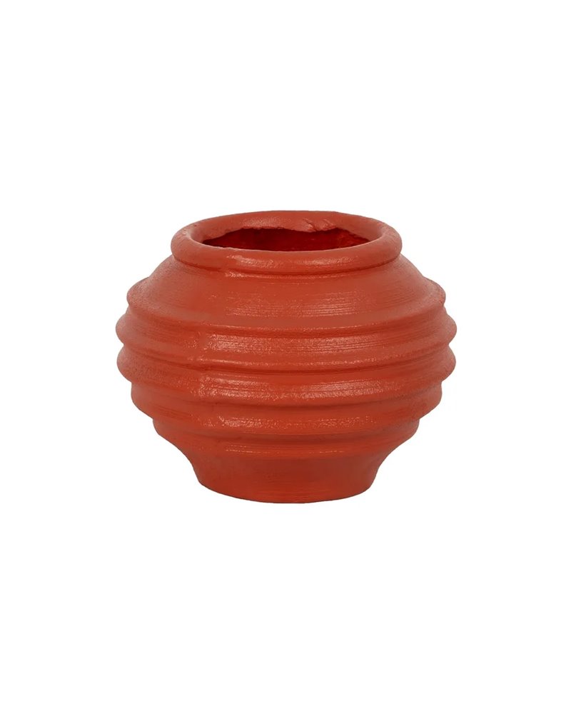 MACETERO TERRACOTA RESINA DECORACIÓN 40 X 40 X 30 CM