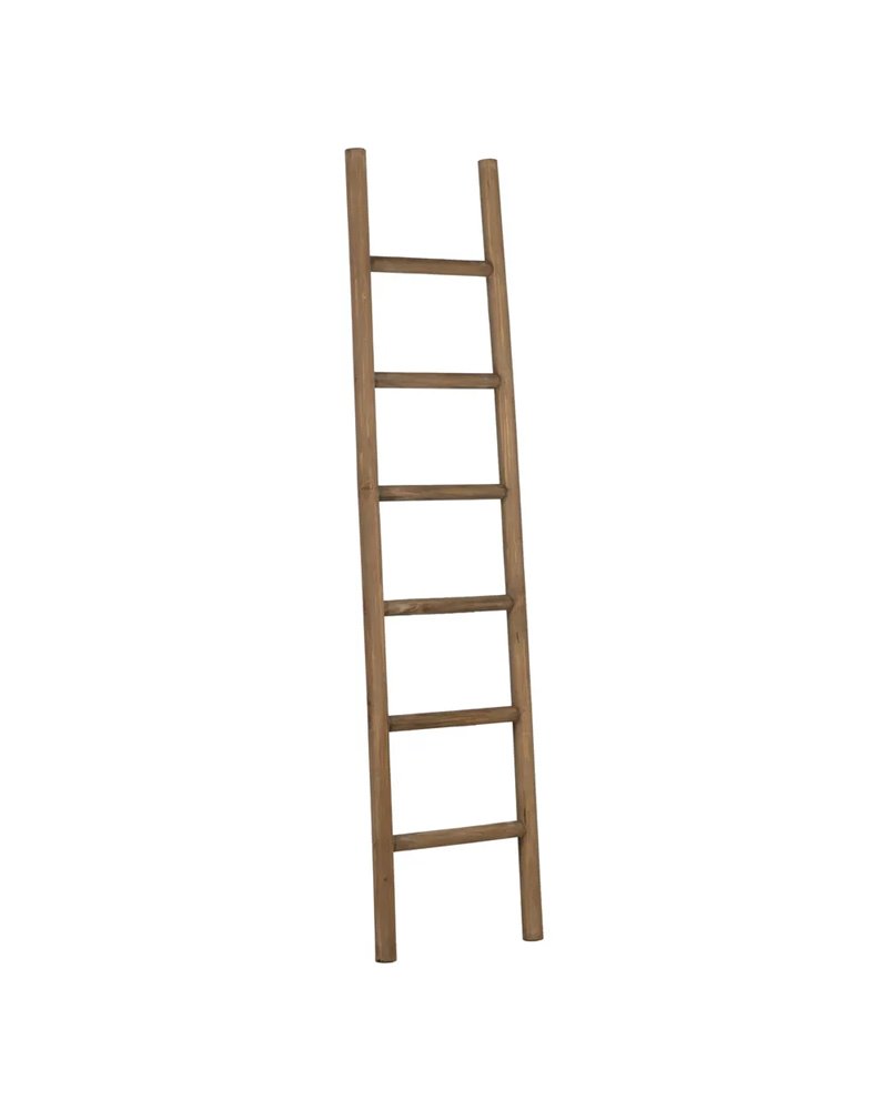 ESCALERA NATURAL MADERA DECORACIÓN 48 X 5 X 189 CM