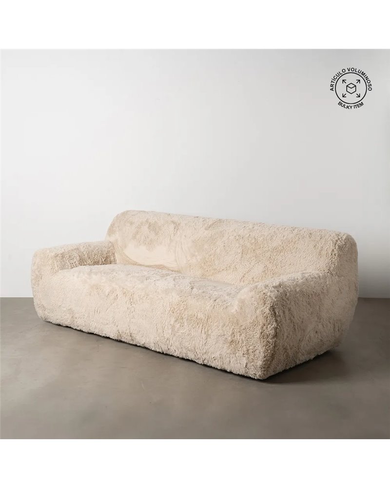 SOFÁ 3 PLAZAS BEIGE TEJIDO 240 X 107 X 79,50 CM