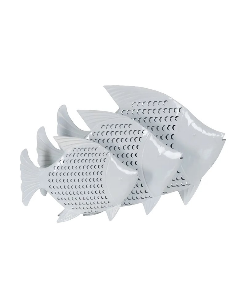 FIGURA PEZ BLANCO METAL 39 X 5 X 29 CM