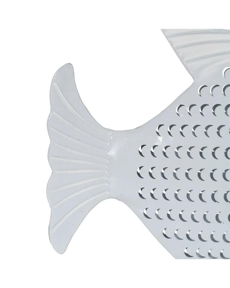 FIGURA PEZ BLANCO METAL 39 X 5 X 29 CM