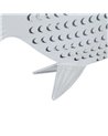 FIGURA PEZ BLANCO METAL 39 X 5 X 29 CM