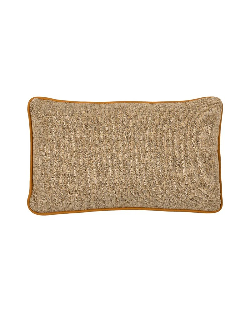 COJÍN OCRE POLIESTER DECORACIÓN 50 X 30 CM