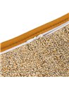 COJÍN OCRE POLIESTER DECORACIÓN 45 X 45 CM
