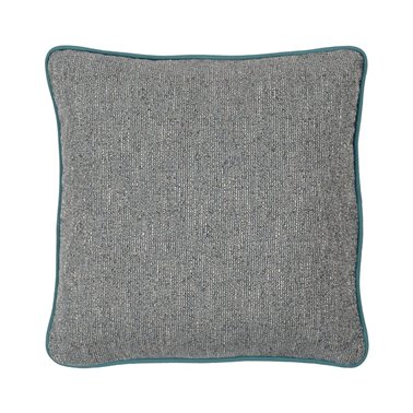 COJÍN AZUL POLIESTER DECORACIÓN 45 X 45 CM
