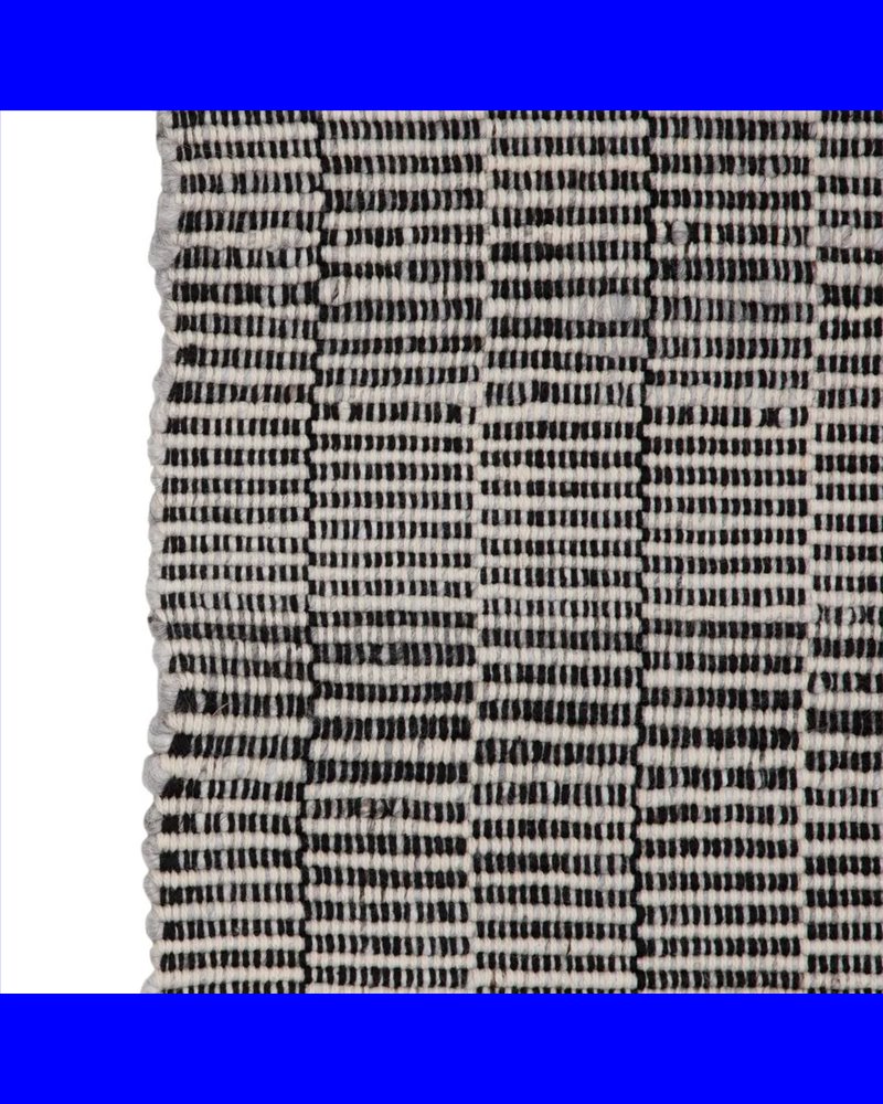 ALFOMBRA NEGRO-CREMA TEJIDO DECORACIÓN 80 X 150 CM