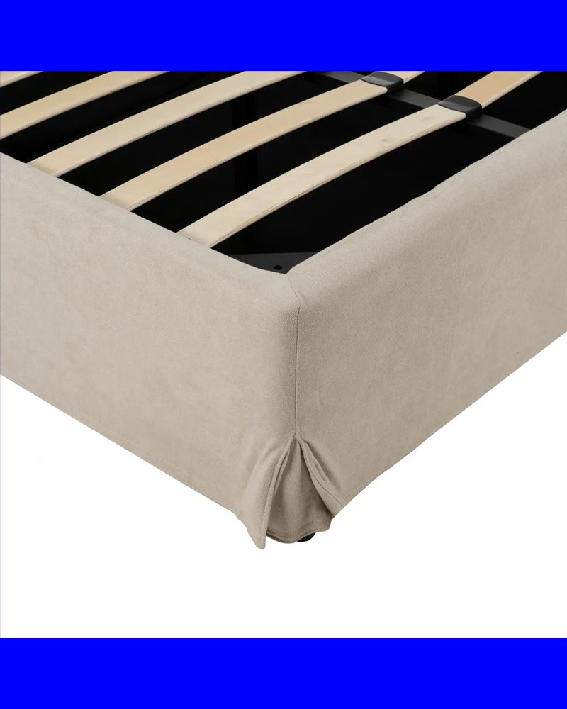 CAMA CANAPÉ BEIGE TEJIDO DORMITORIO 196 X 215 X 96 CM