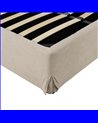 CAMA CANAPÉ BEIGE TEJIDO DORMITORIO 196 X 215 X 96 CM