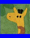ALFOMBRA ANIMALES VERDE ALGODÓN INFANTIL 135 X 100 CM