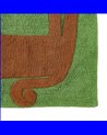 ALFOMBRA ANIMALES VERDE ALGODÓN INFANTIL 160 X 120 CM