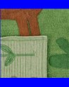 ALFOMBRA ANIMALES VERDE ALGODÓN INFANTIL 175 X 90 CM