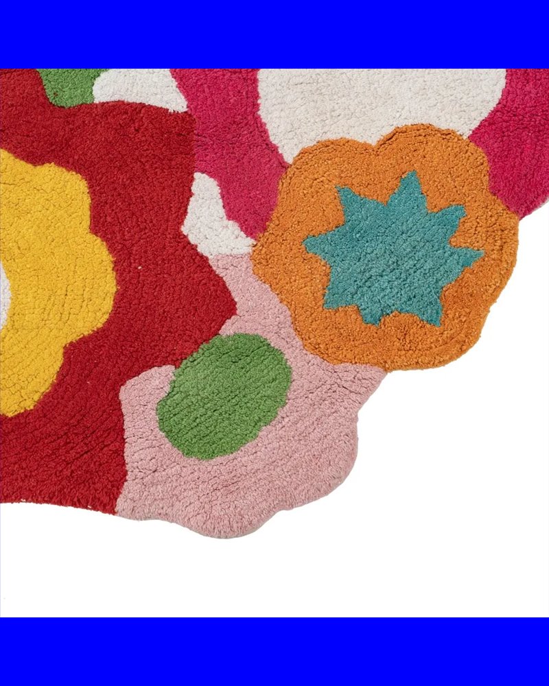 ALFOMBRA FLORES ALGODÓN INFANTIL 100 CM