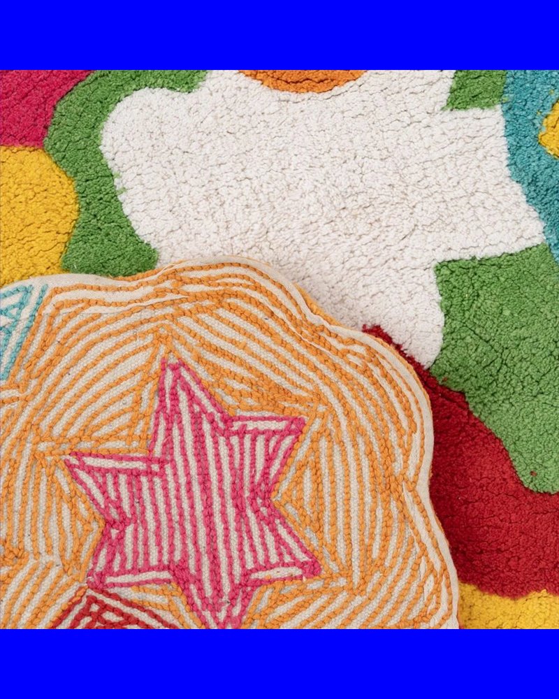 ALFOMBRA FLORES ALGODÓN INFANTIL 100 CM