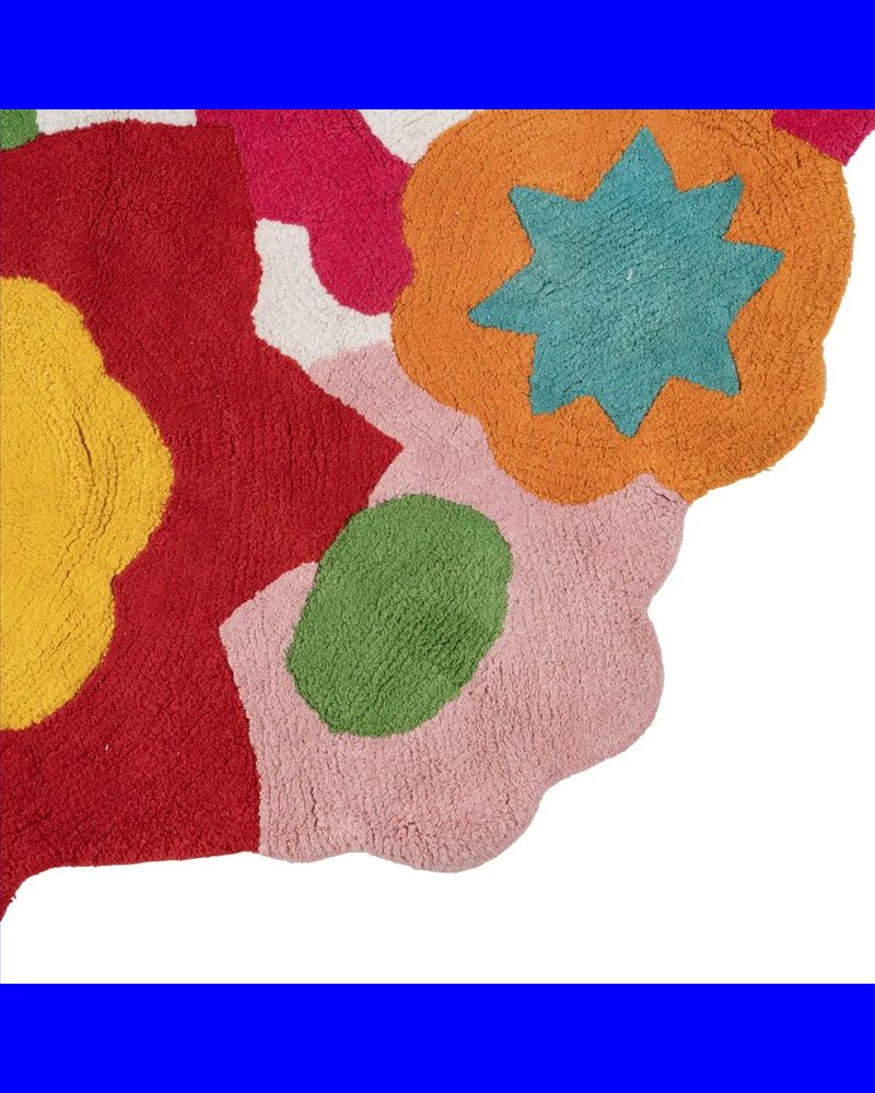 ALFOMBRA FLORES ALGODÓN INFANTIL 150 CM