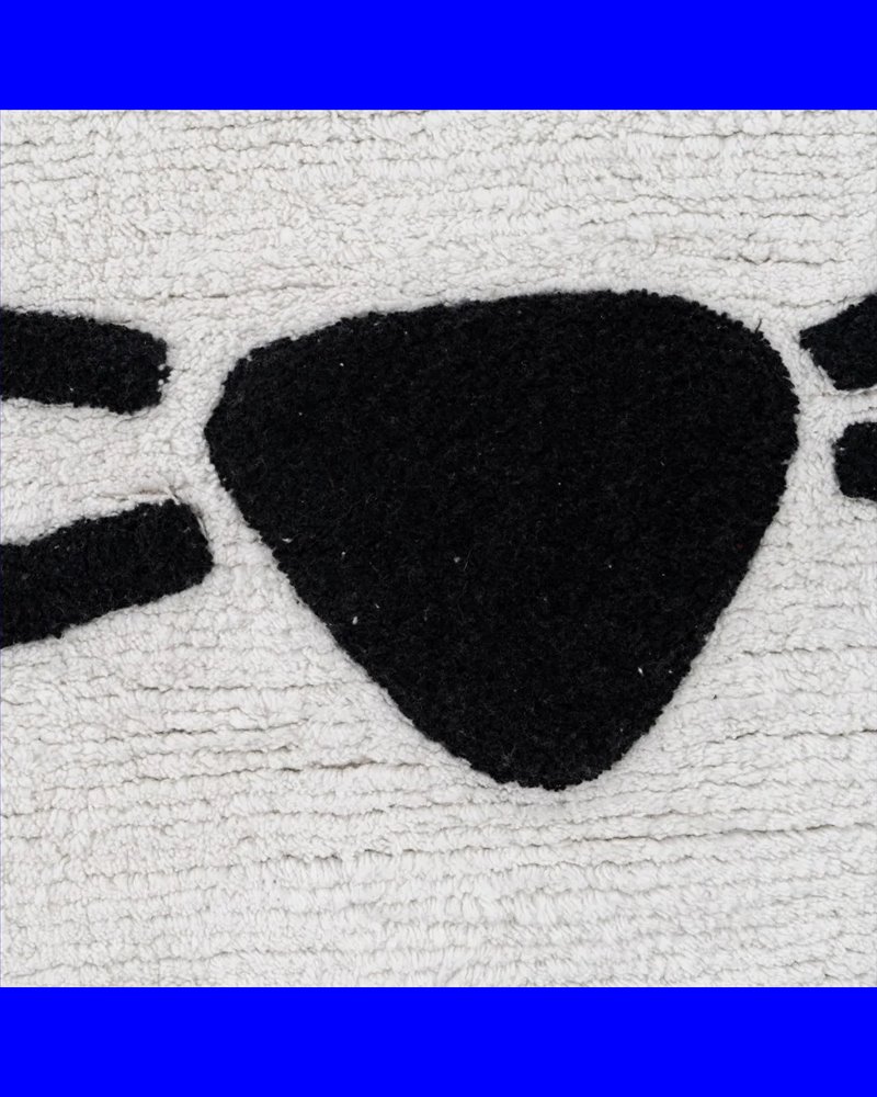 ALFOMBRA GATO BLANCO-NEGRO ALGODÓN 100 CM