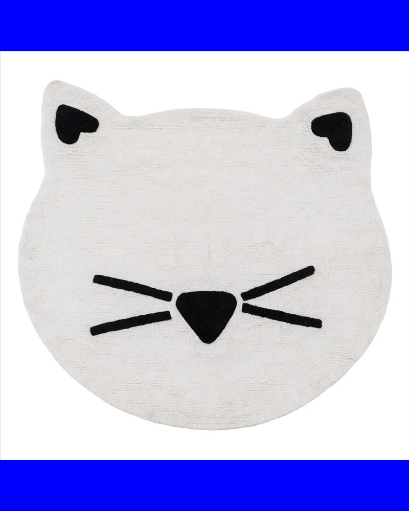 ALFOMBRA GATO BLANCO-NEGRO ALGODÓN 150 CM ALFOMBRA GATO BLANCO-NEGRO ALGODÓN 150 CM