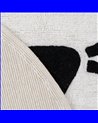 ALFOMBRA GATO BLANCO-NEGRO ALGODÓN 150 CM