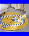 ALFOMBRA LEÓN AMARILLO ALGODÓN INFANTIL 100 CM