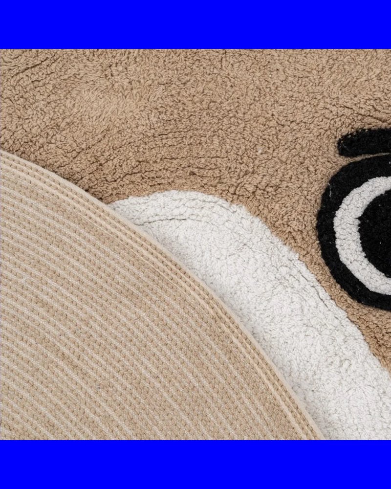 ALFOMBRA OSO MARRÓN ALGODÓN INFANTIL 100 CM