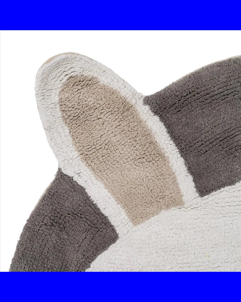 ALFOMBRA CONEJO GRIS ALGODÓN INFANTIL 100 CM