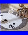 ALFOMBRA CONEJO GRIS ALGODÓN INFANTIL 100 CM