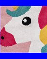 ALFOMBRA UNICORNIO ROSA ALGODÓN INFANTIL 100 CM
