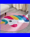 ALFOMBRA UNICORNIO ROSA ALGODÓN INFANTIL 100 CM