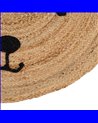 ALFOMBRA NATURAL YUTE DECORACIÓN 100 X 100 CM