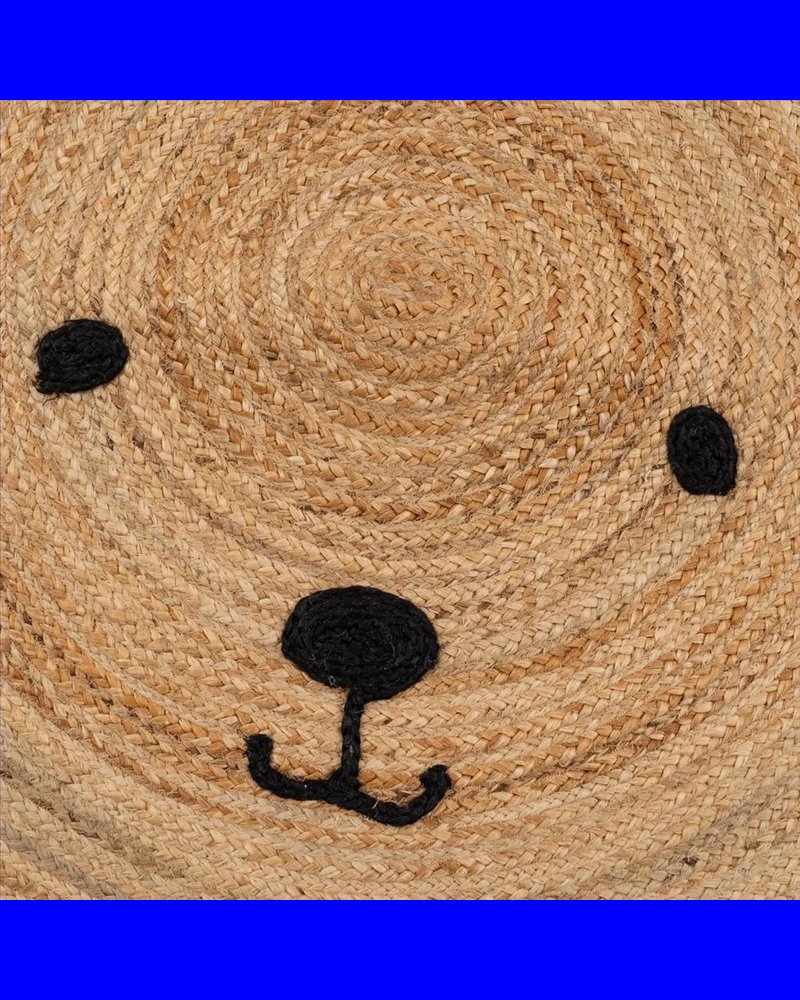 ALFOMBRA NATURAL YUTE DECORACIÓN 100 X 100 CM