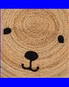 ALFOMBRA NATURAL YUTE DECORACIÓN 100 X 100 CM