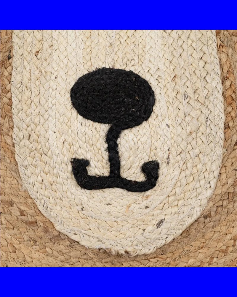 ALFOMBRA NATURAL YUTE DECORACIÓN 100 X 100 CM