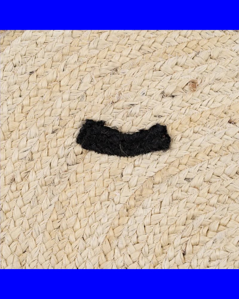 ALFOMBRA NATURAL-BLANCO YUTE DECORACIÓN 100 X 100 CM