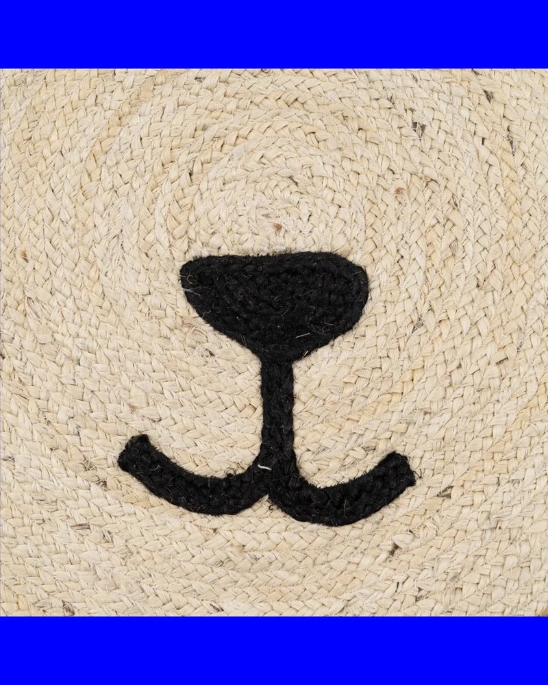 ALFOMBRA NATURAL-BLANCO YUTE DECORACIÓN 100 X 100 CM