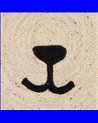 ALFOMBRA NATURAL-BLANCO YUTE DECORACIÓN 100 X 100 CM