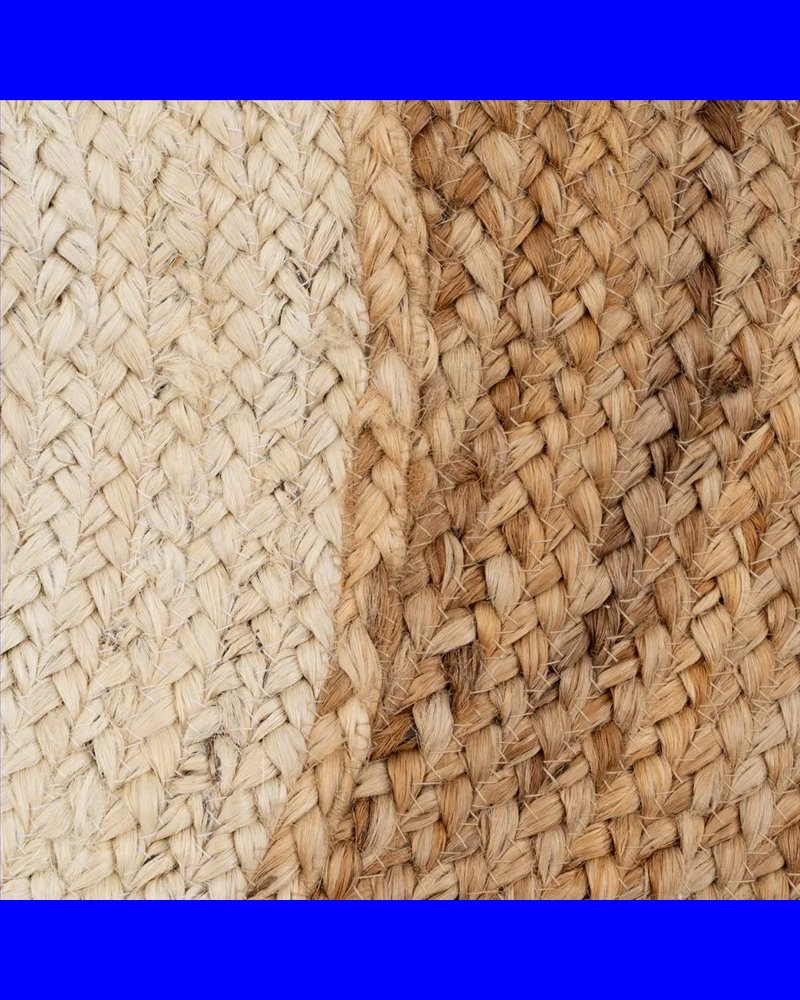 ALFOMBRA NATURAL-BLANCO YUTE DECORACIÓN 100 X 100 CM
