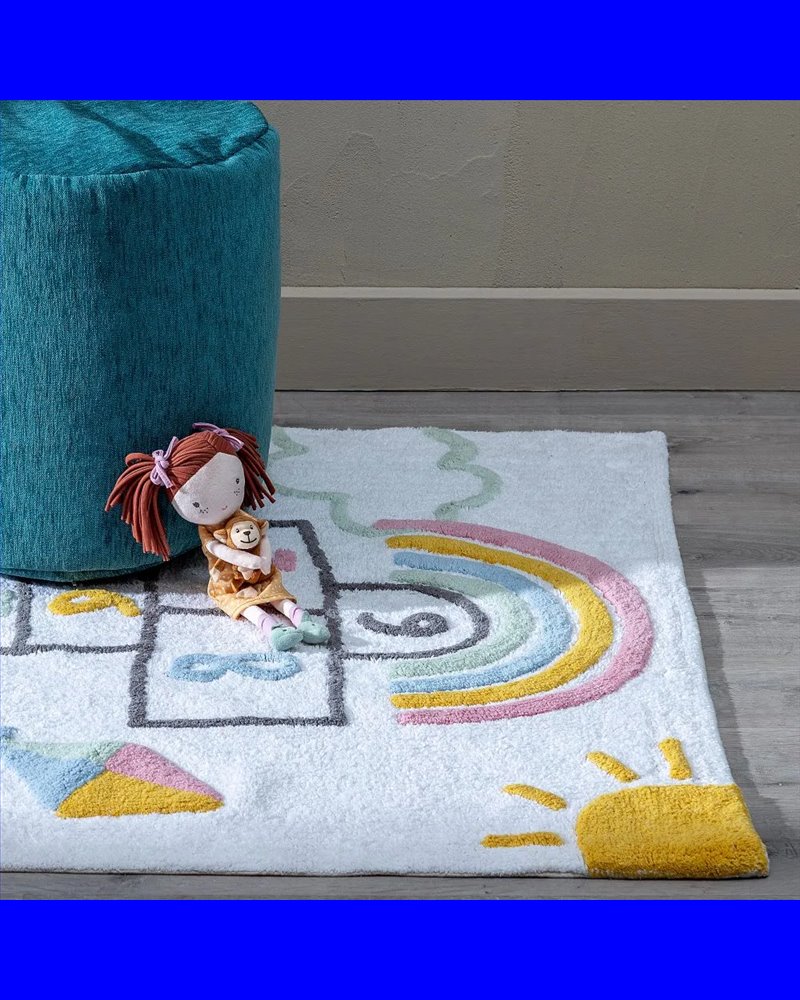 ALFOMBRA ALGODÓN INFANTIL DORMITORIO 135 X 100 CM