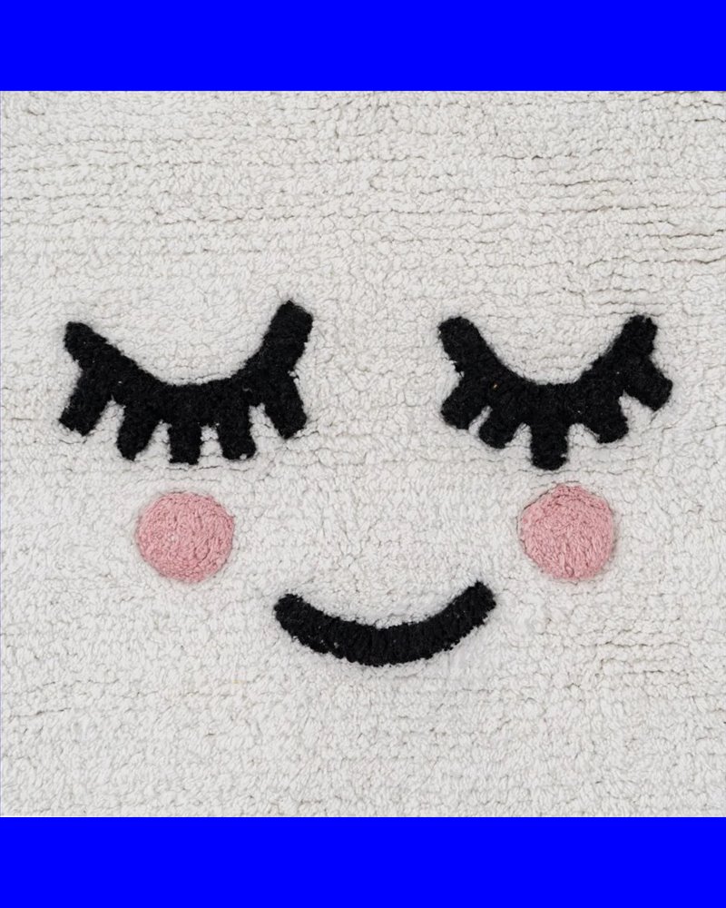 ALFOMBRA NUBE BLANCO ALGODÓN INFANTIL 100 X 60 CM