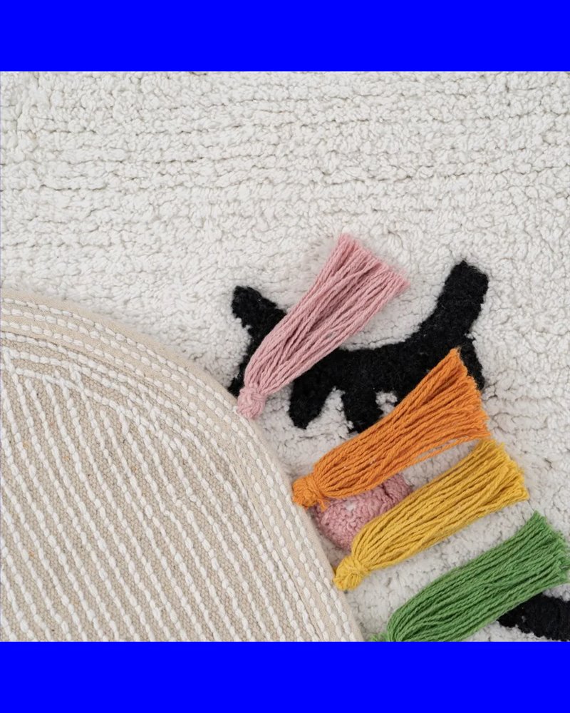 ALFOMBRA NUBE BLANCO ALGODÓN INFANTIL 100 X 60 CM