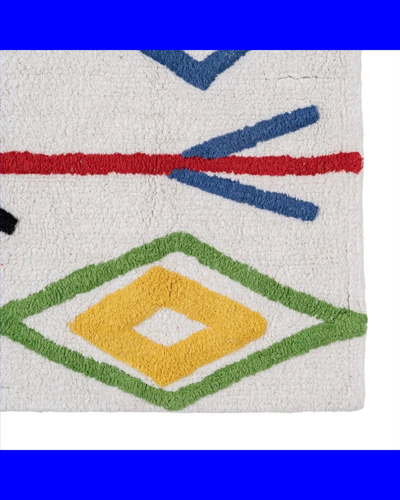 ALFOMBRA ÉTNICO ALGODÓN INFANTIL 135 X 100 CM