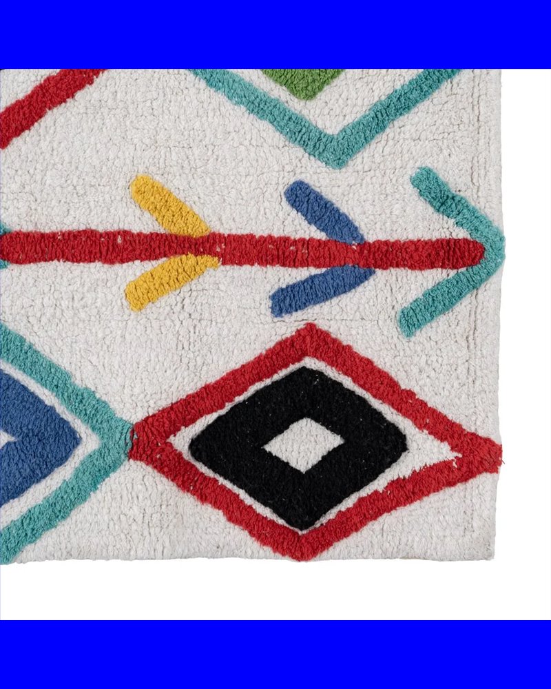 ALFOMBRA ÉTNICO ALGODÓN INFANTIL 175 X 90 CM