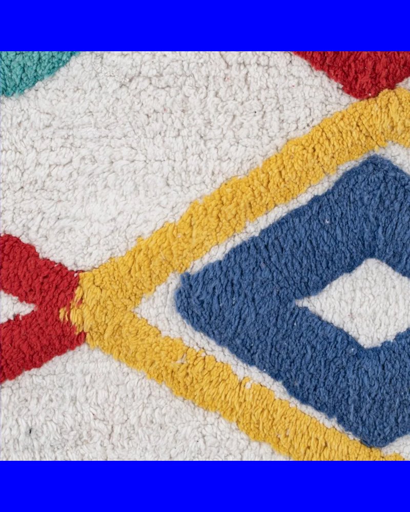 ALFOMBRA ÉTNICO ALGODÓN INFANTIL 175 X 90 CM