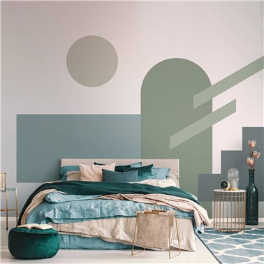 Fresque Paperpaint® Antique riviera AQUA - Taille XL