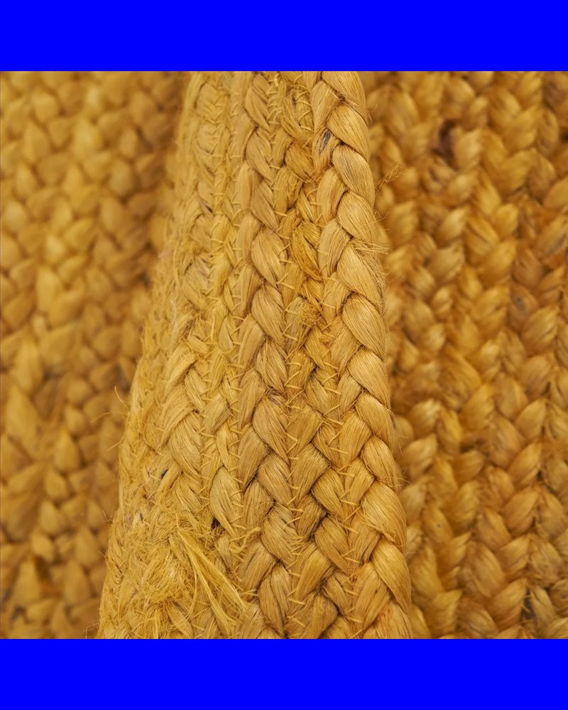 ALFOMBRA AMARILLO YUTE DECORACIÓN 170 X 70 CM