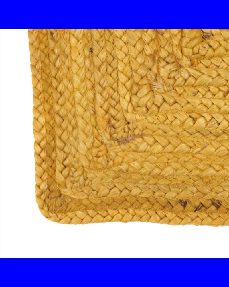 ALFOMBRA AMARILLO YUTE DECORACIÓN 170 X 70 CM
