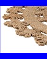 ALFOMBRA NATURAL YUTE DECORACIÓN 120 X 120 CM