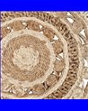 ALFOMBRA NATURAL-BLANCO YUTE DECORACIÓN 120 X 120 CM